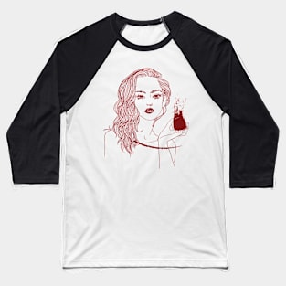 Woman Portrait Baseball T-Shirt